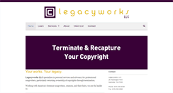 Desktop Screenshot of legacyworkscopyright.com