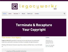 Tablet Screenshot of legacyworkscopyright.com